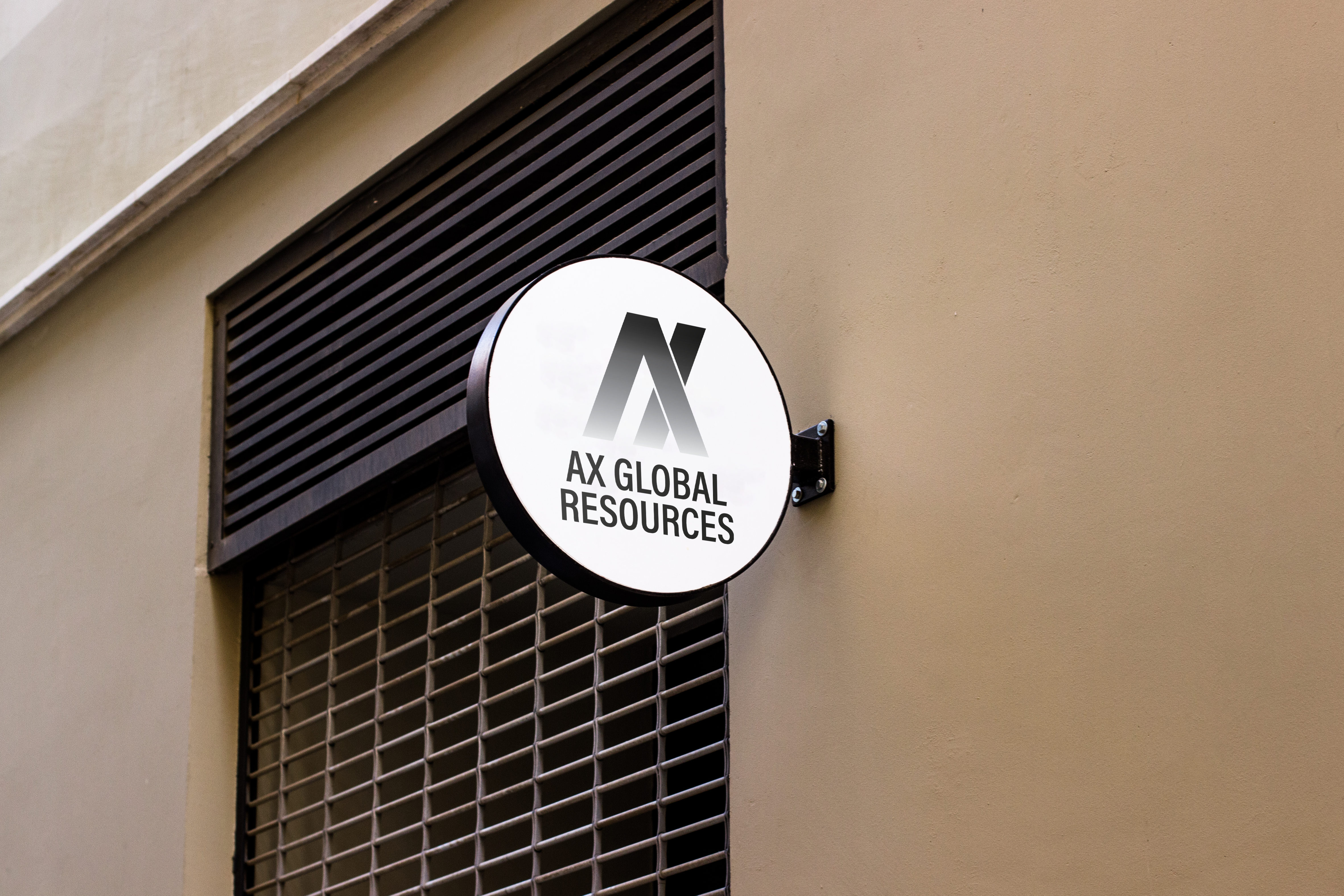 AX Global Resources B&W Logo Amirita Tipper Design Studios