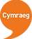 welsh speaker logo, orange apostrophe with cymraeg in white text
