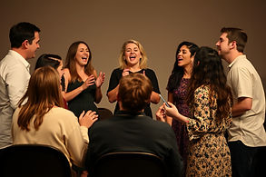 group semi circle singing