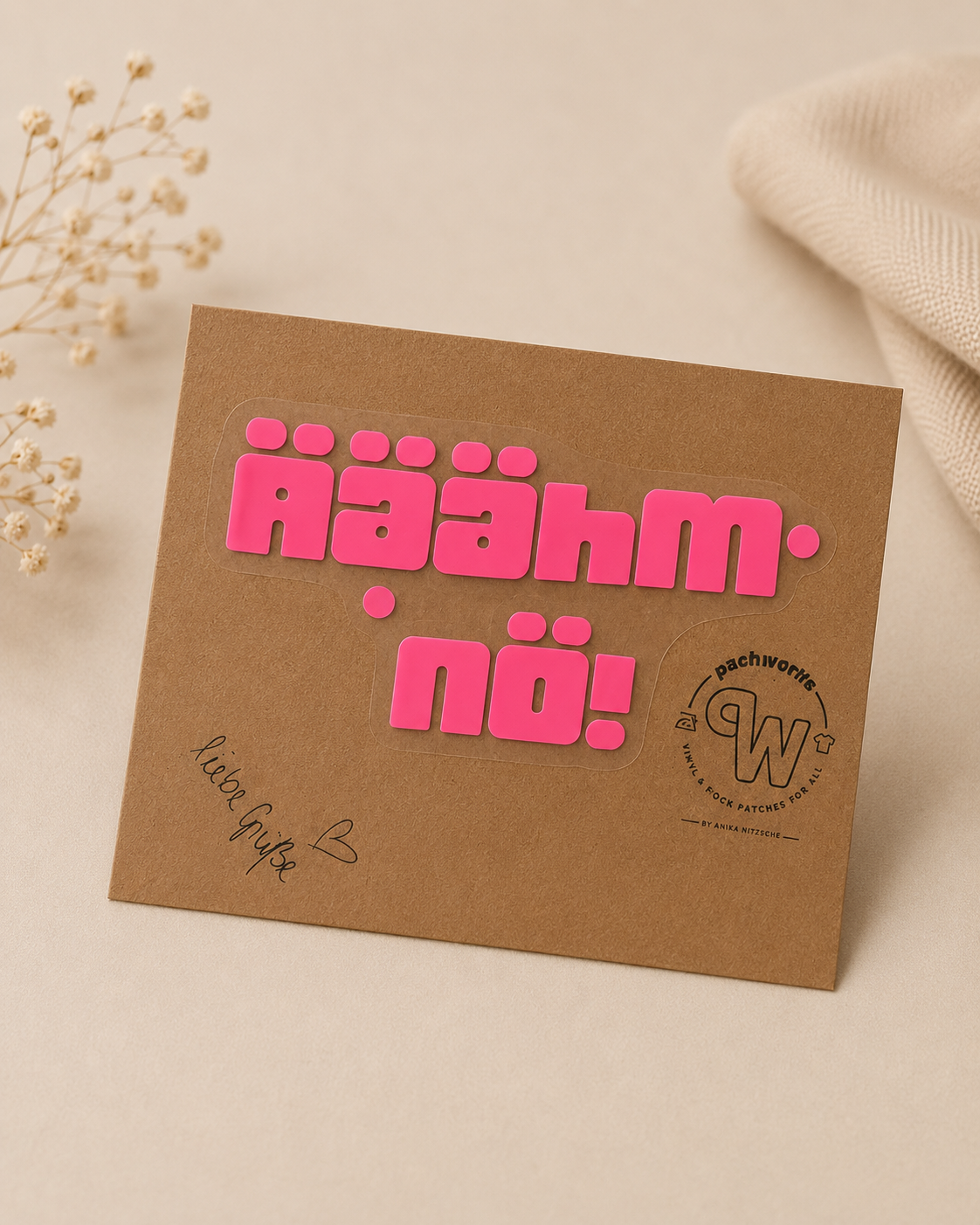 ONLY Patch für dein DIY "ääähm nö" Neon Iron-On Flex Patch