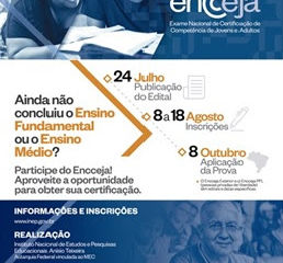 ATENÇÃO COMPANHEIROS E COMPANHEIRAS, O INEP LANÇOU EDITAL DO ENCCEJA