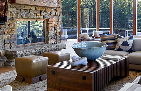 A modern, organic mountain home designed by Stephanie Larsen Interior Design