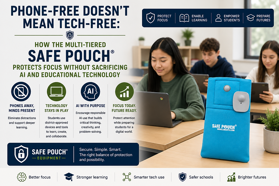 Phone-Free Doesn't Mean Tech-Free: How the Multi-Tiered Safe Pouch Protects Focus Without Sacrificing AI and Educational Technology