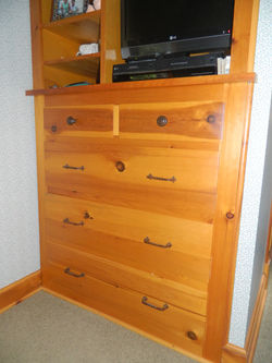 Built-In Knotty Pine Dresser