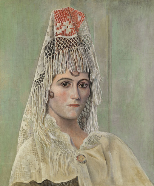 П.Пикассо. . Ольга Хохлова в мантилье, 1917