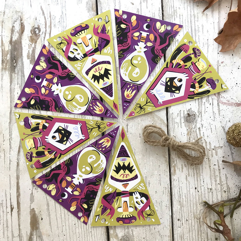 Halloween magic potions garland hanging decoration