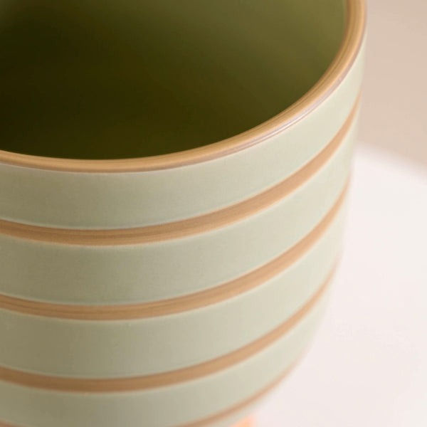 Thumbnail: Striped Terra Ceramic Flower Pot