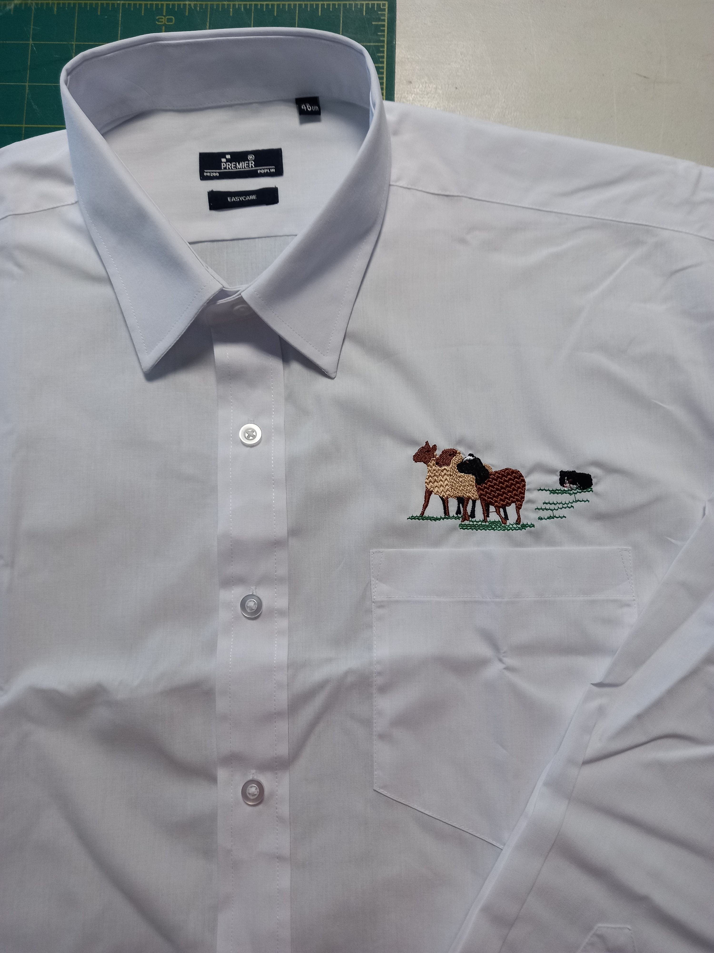 Embroidered Mens Shirt - Choose a Sheep Design