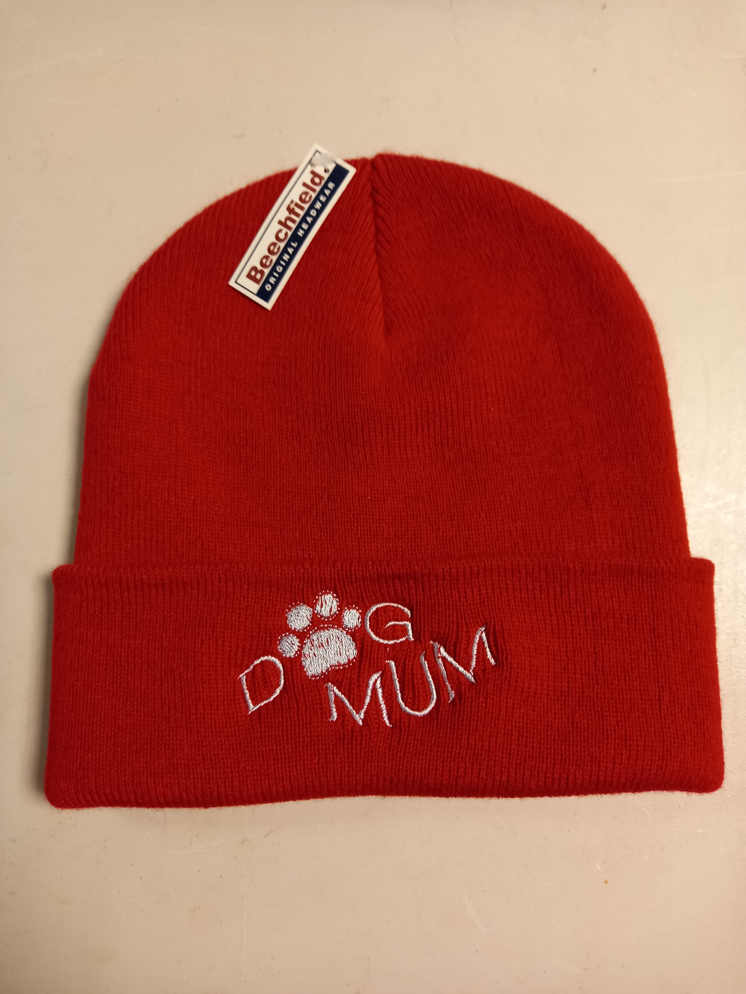 Dog Mum or Dog Dad Embroidered Beanie Hat