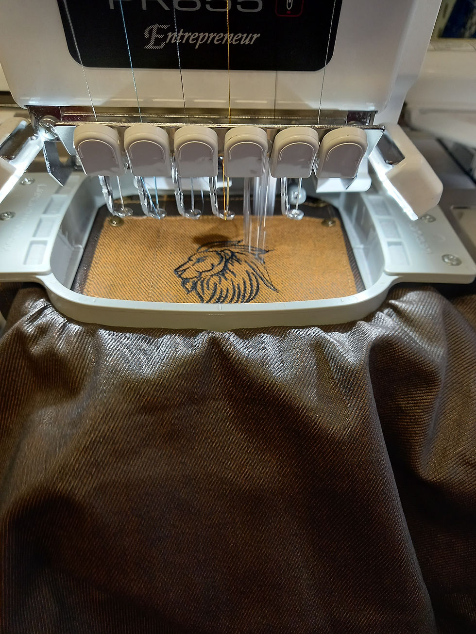 Thumbnail: Waxed Look Apron c/w Faux Leather pocket Embroidered with your logo* or wording