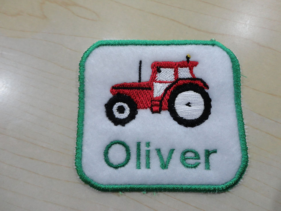 Thumbnail: Embroidered Tractor name applique sew on patch / badge