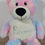 Thumbnail: Tie Dye Teddy Embroidered Cuddly Toy Keepsake