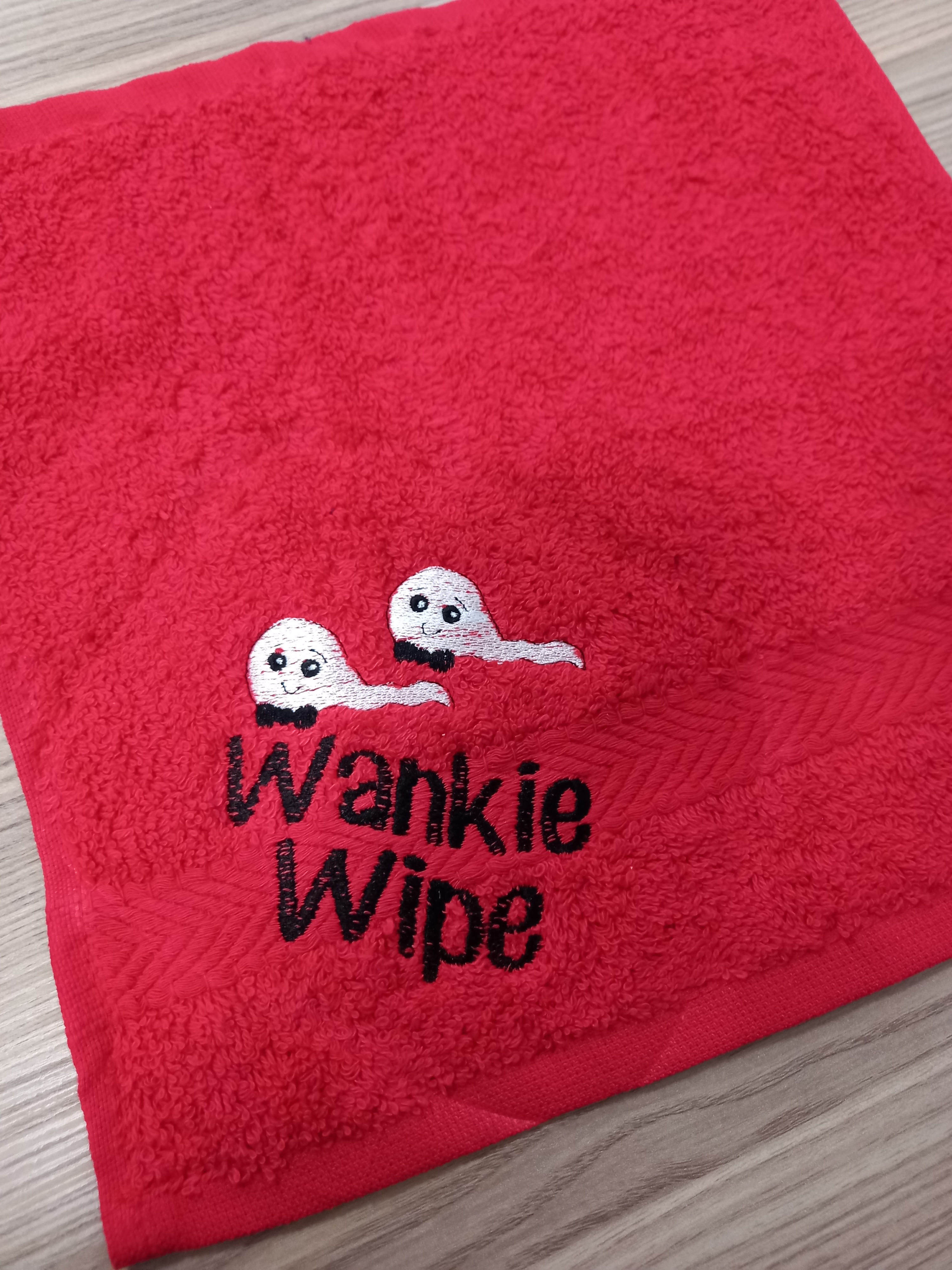 Embroidered Flannel - Wanky Wipe - Rude Joke
