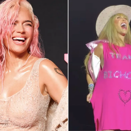 HOMENAJE DE AHANÍ DEL GRUPO RBD A KAROL G EN CONCIERTO EN MEDELLIN COLOMBIA