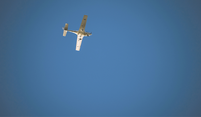 SFT image of light aircarft from underneath