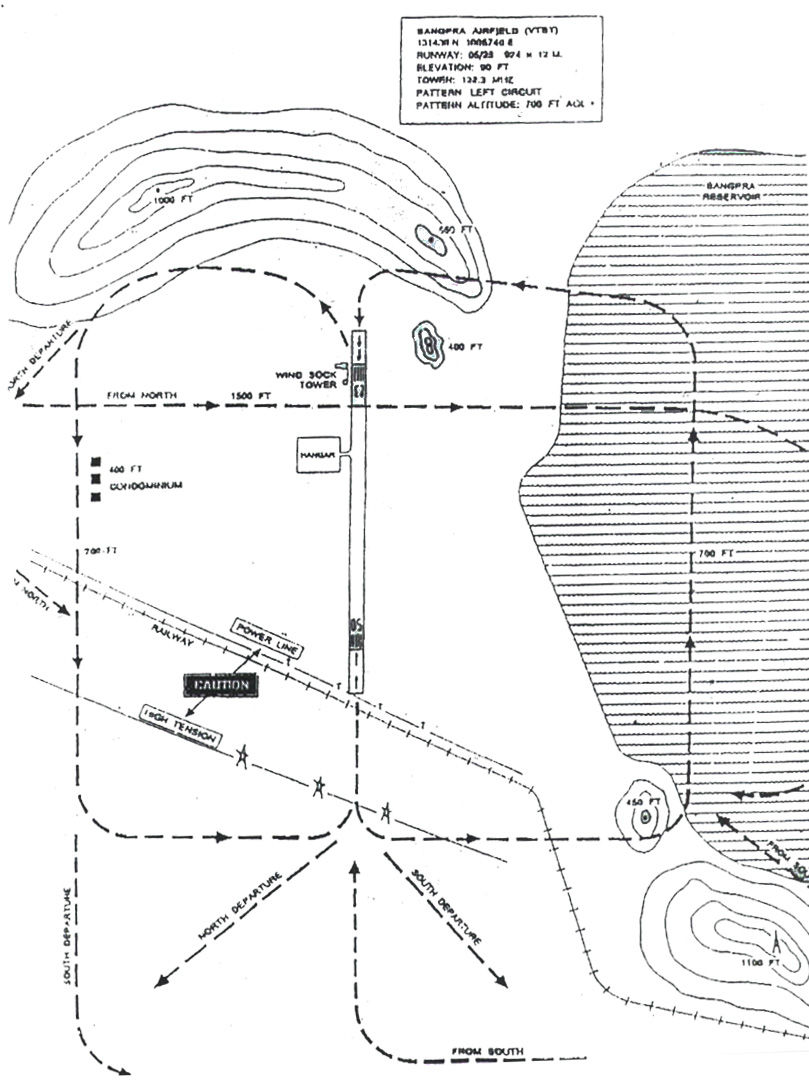 Circut diagram for Bang Phra Airport