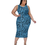 Thumbnail: Blue Plus Size Two Piece Leopard Print Sleeveless Dress With Cloak Jacket