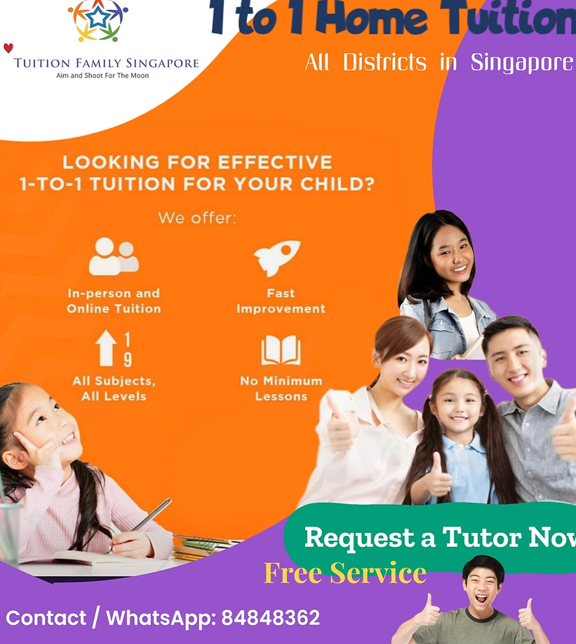 1 to 1 Home Tuition in Singapore