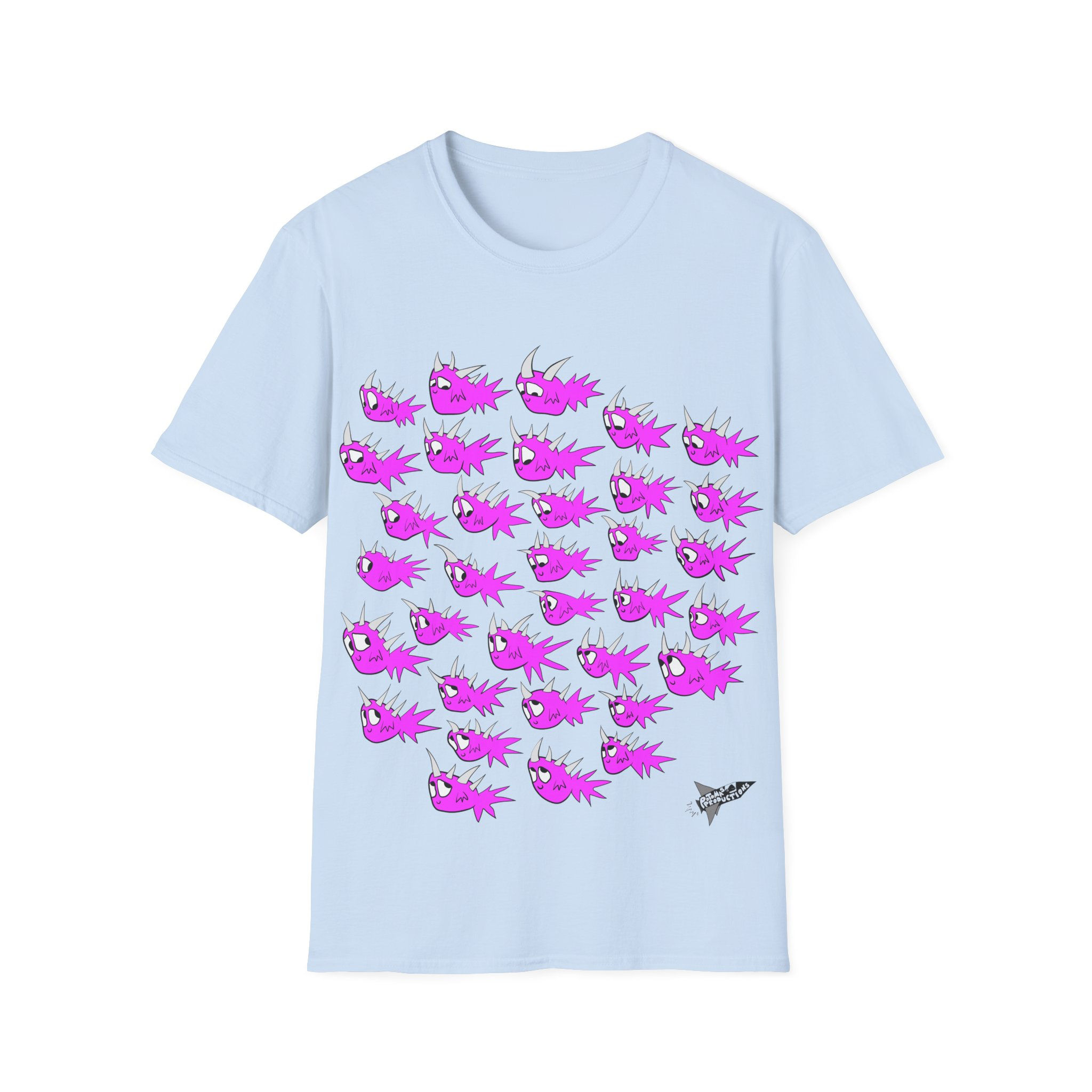 AUS - Unisex TSHIRT- Spikey Fish (pink/white)