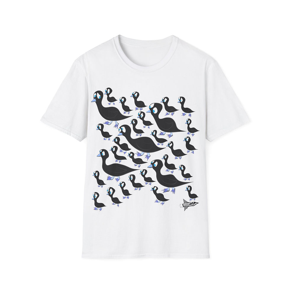 Thumbnail: PL - Unisex TSHIRT - Ducklings (black/blue)