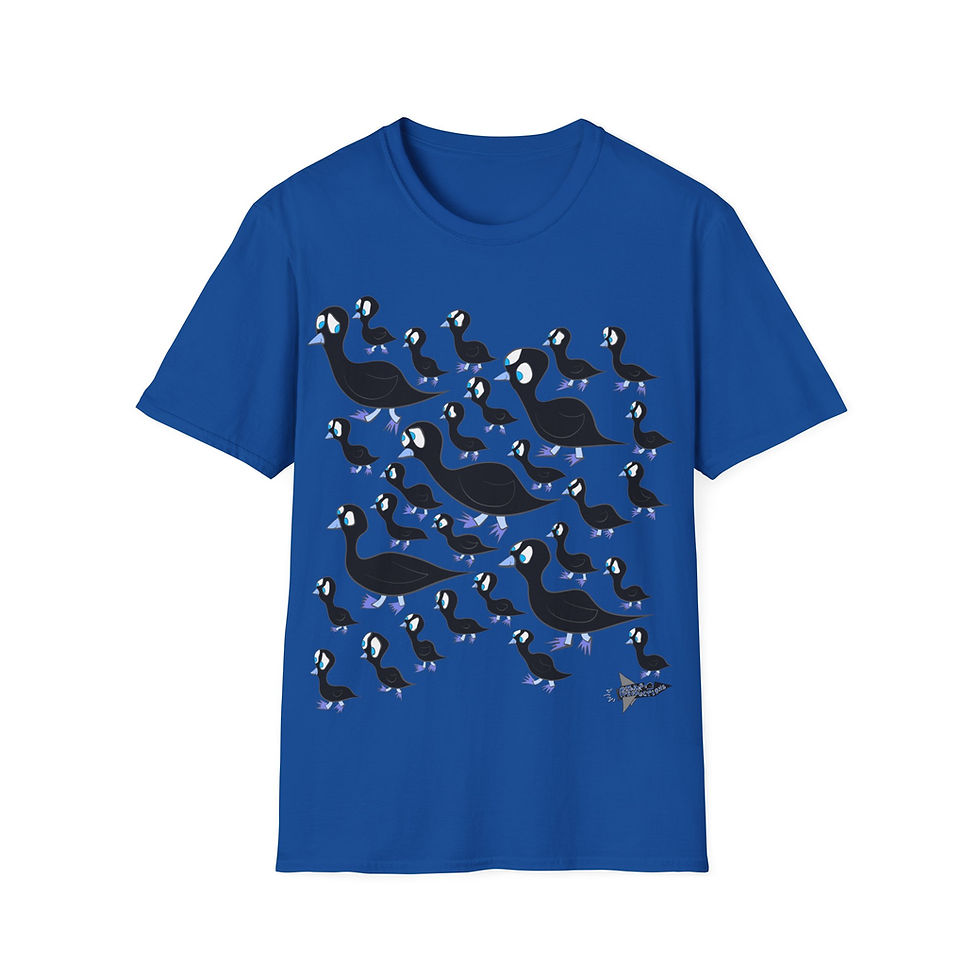 Thumbnail: PL - Unisex TSHIRT - Ducklings (black/blue)