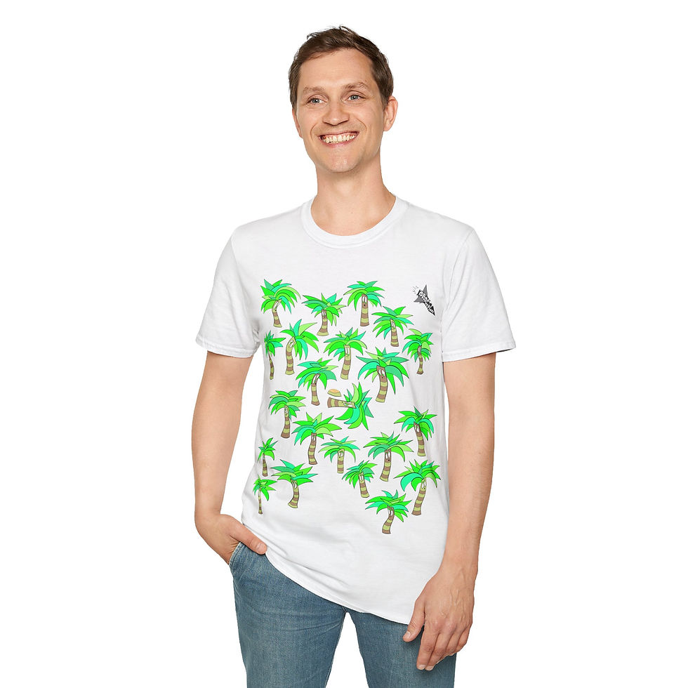 Thumbnail:  UK - Unisex TSHIRT - Palm Trees (natural)