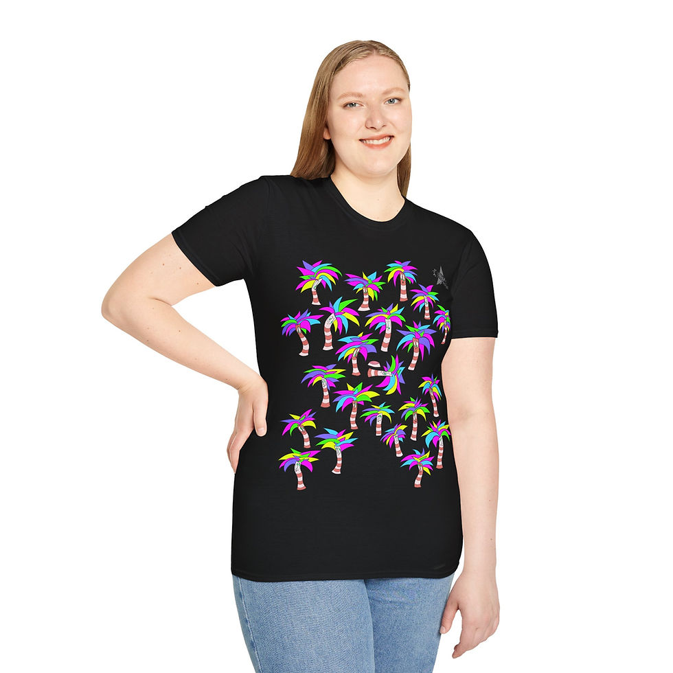 Thumbnail: PL - Unisex TSHIRT - Palm Trees (rainbow)