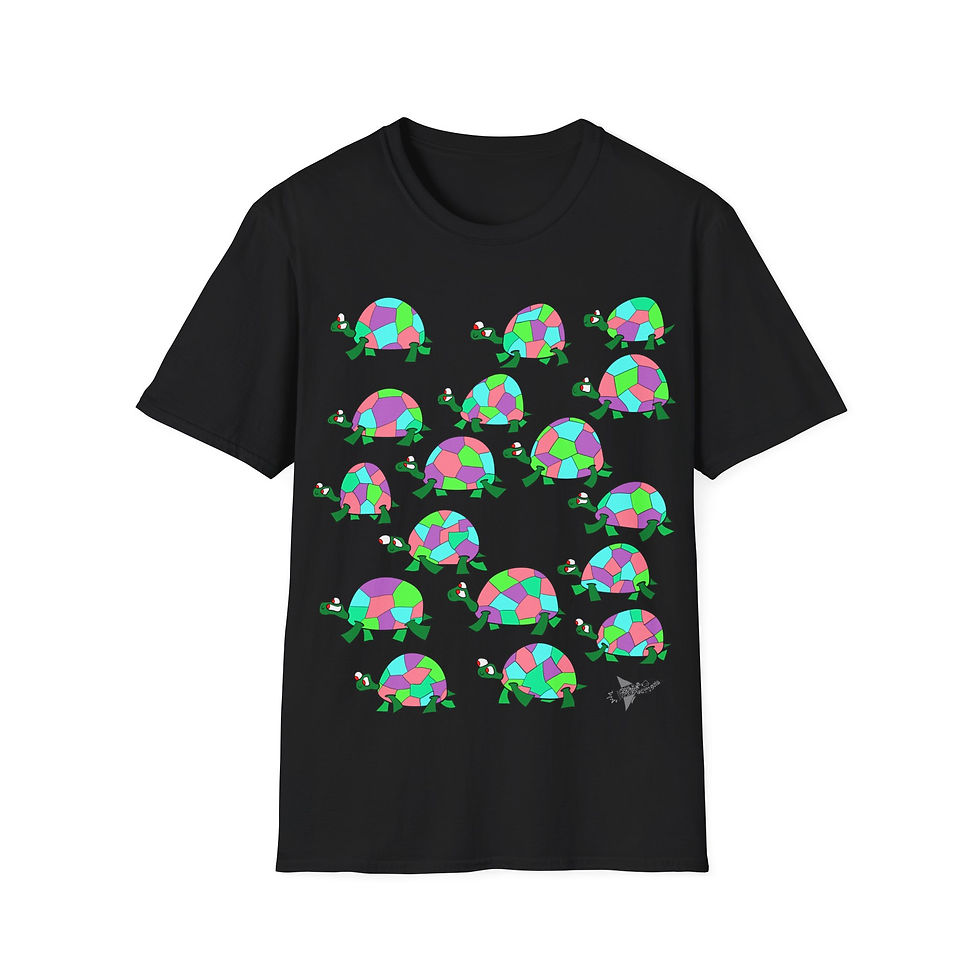 Thumbnail: UK - Unisex TSHIRT - Tortoises (rainbow/green)
