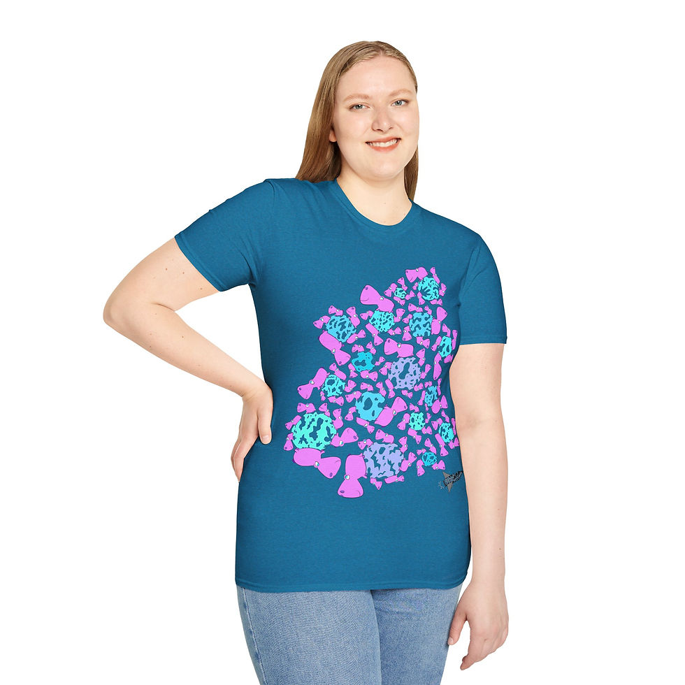 Thumbnail: UK - Unisex TSHIRT - Hippo Planets (pink/blue)