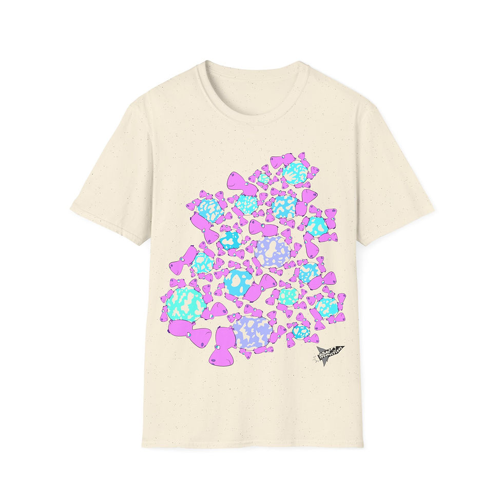 Thumbnail: USA - Unisex TSHIRT - Hippo Planets (pink/blue)