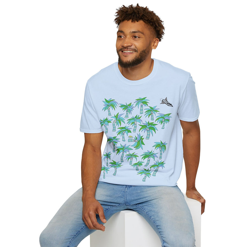 Thumbnail: UK - Unisex TSHIRT - Palm Trees (blue/green)