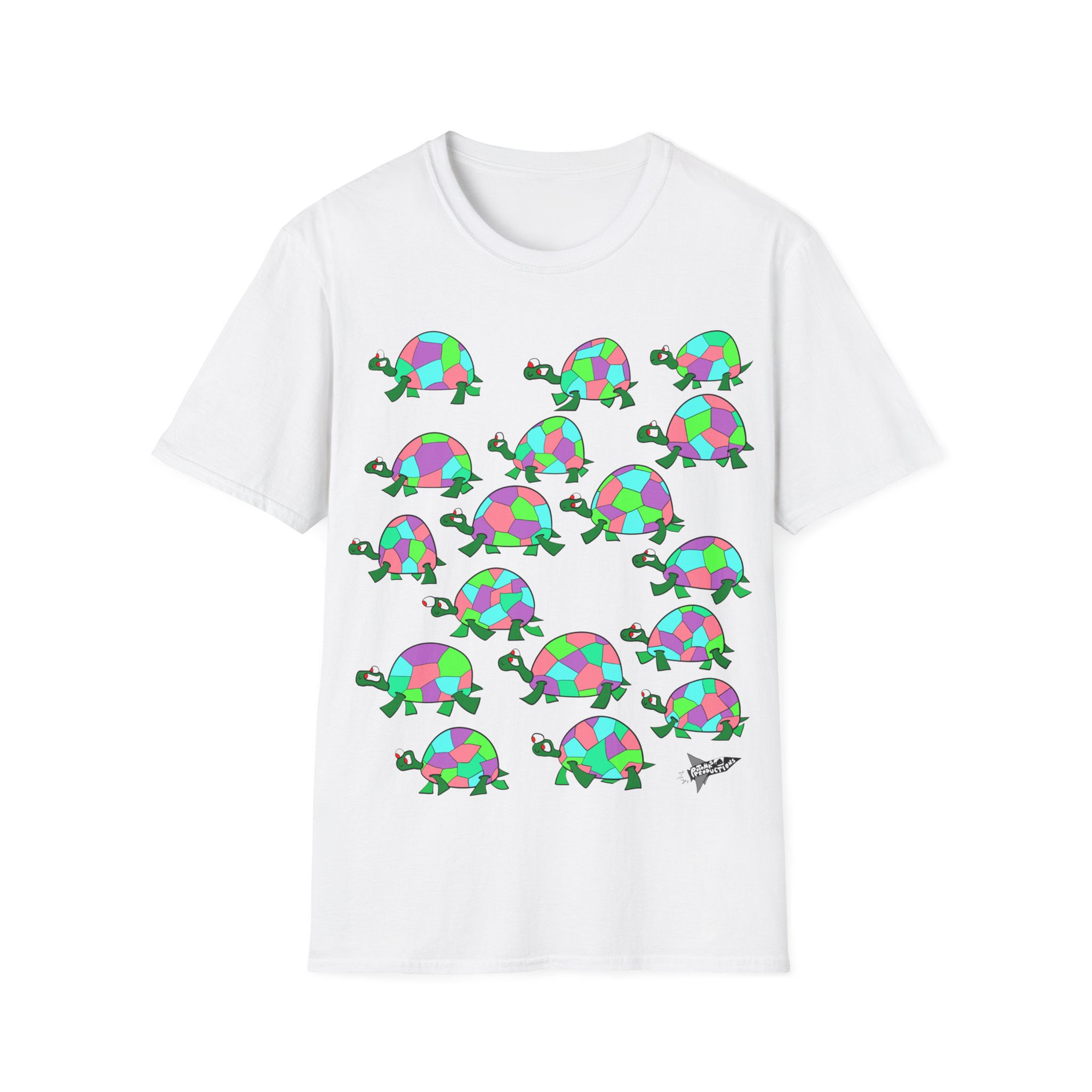 UK - Unisex TSHIRT - Tortoises (rainbow/green)