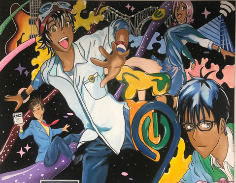 Manga illustration of students for IT Training Memphis.