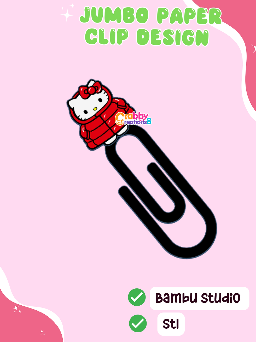 HK Puffy Jacket Paperclip 3mf, STL