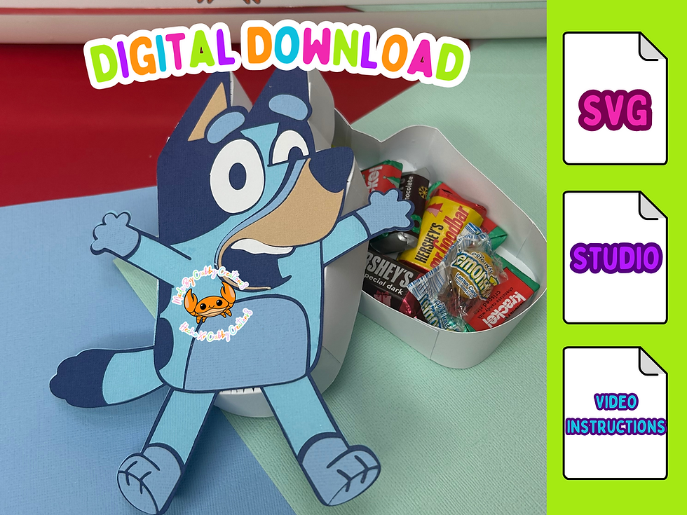 Caja de regalo Bluey 3D SVG, archivo de estudio