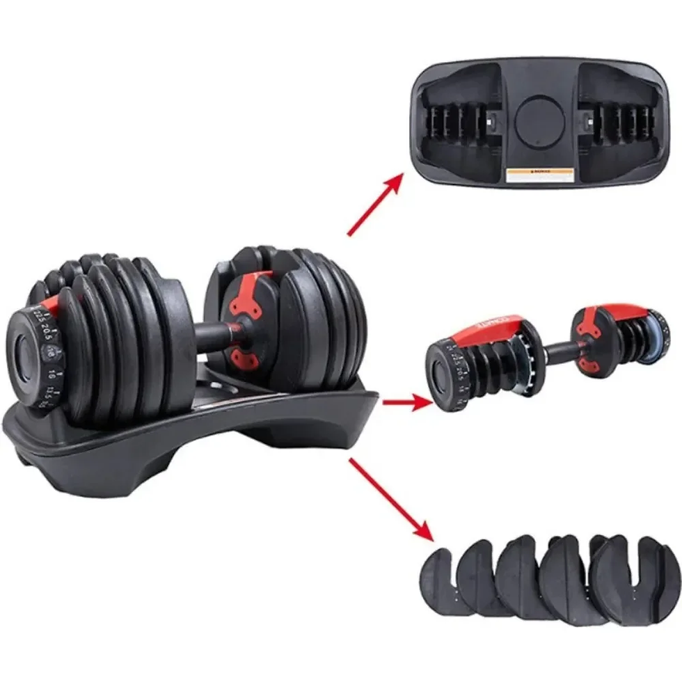 Miniatura: 40Kg/90 Lbs.Detachable and Adjustable Dumbbells for Men:Smart,Fast Design,Ideal 