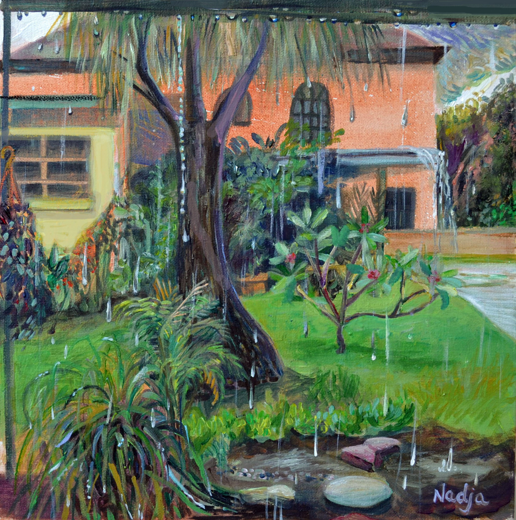 rainy painting