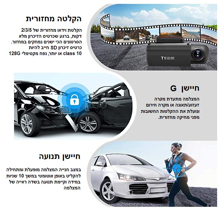 תמונה ממוזערת: EACHPAI T1 מצלמת דרך כפולה Wi-Fi FULL HD