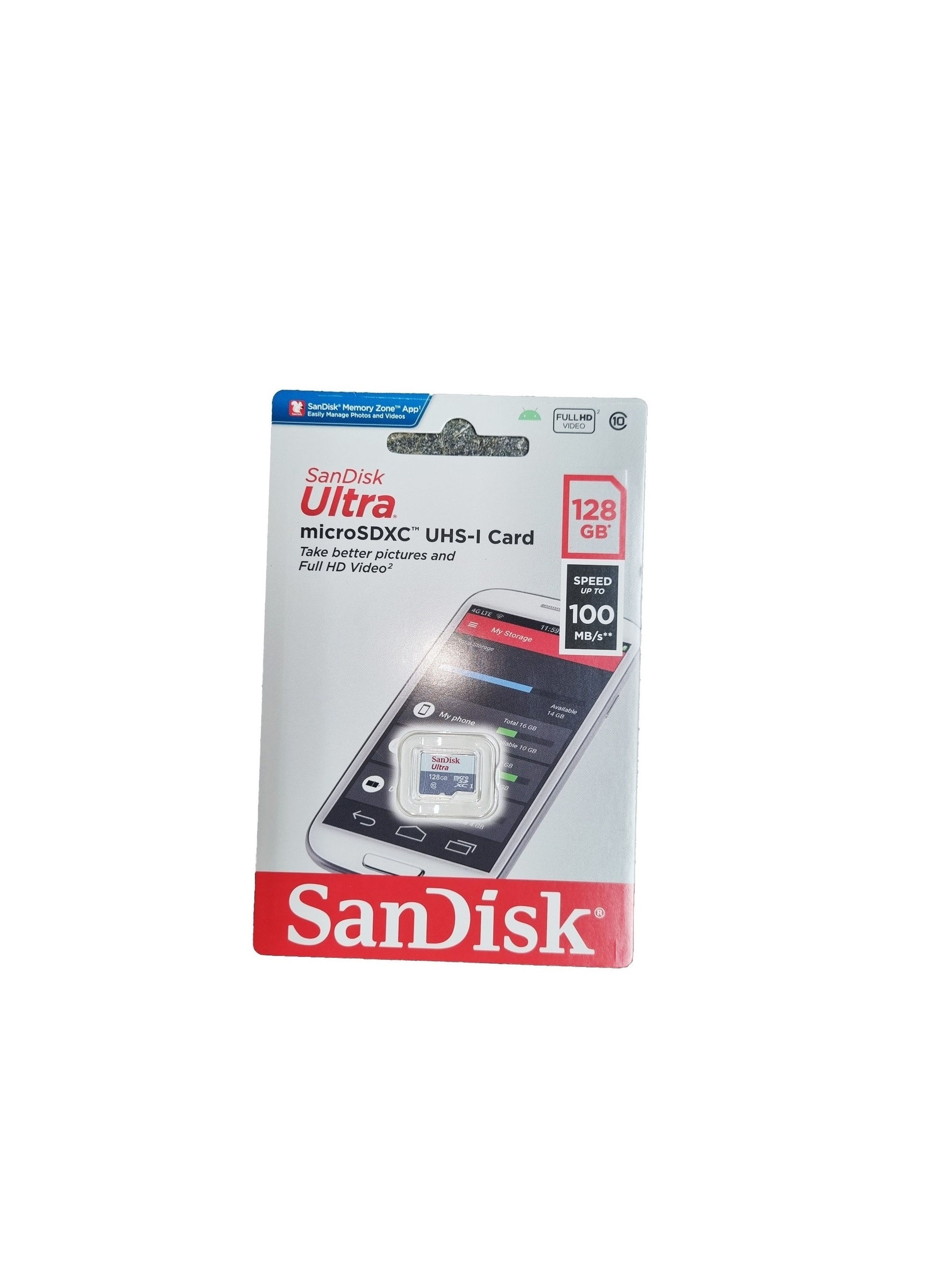 כרטיס זיכרון SAN DISK ULTRA MICRO SD 128G CLASS10