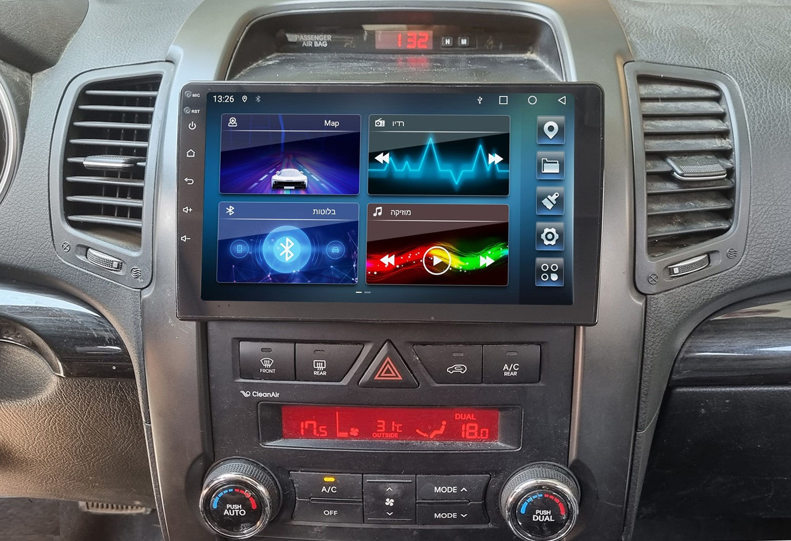 מערכת מולטימדיה תואם מקור מסך 9 אינץ KIA SORENTO 2011 ANDROID 10
