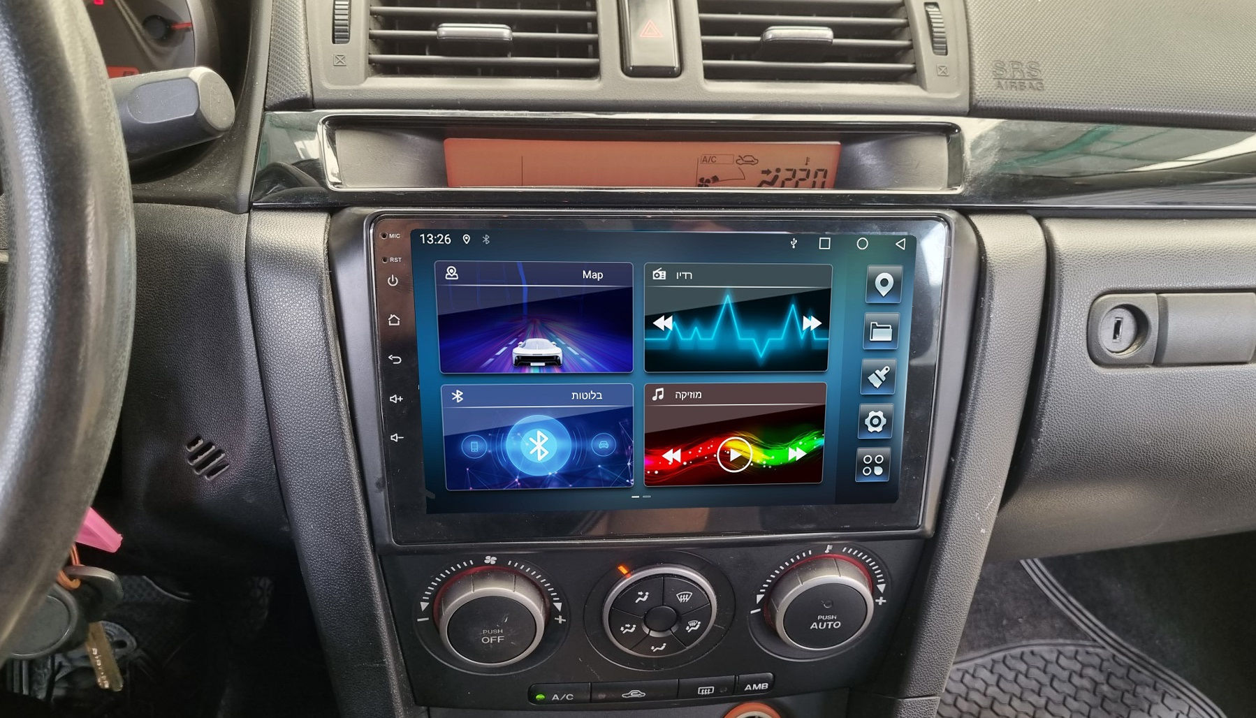 מערכת מולטימדיה תואם מקור מסך 9 אינץ MAZDA3 2009 ANDROID 10
