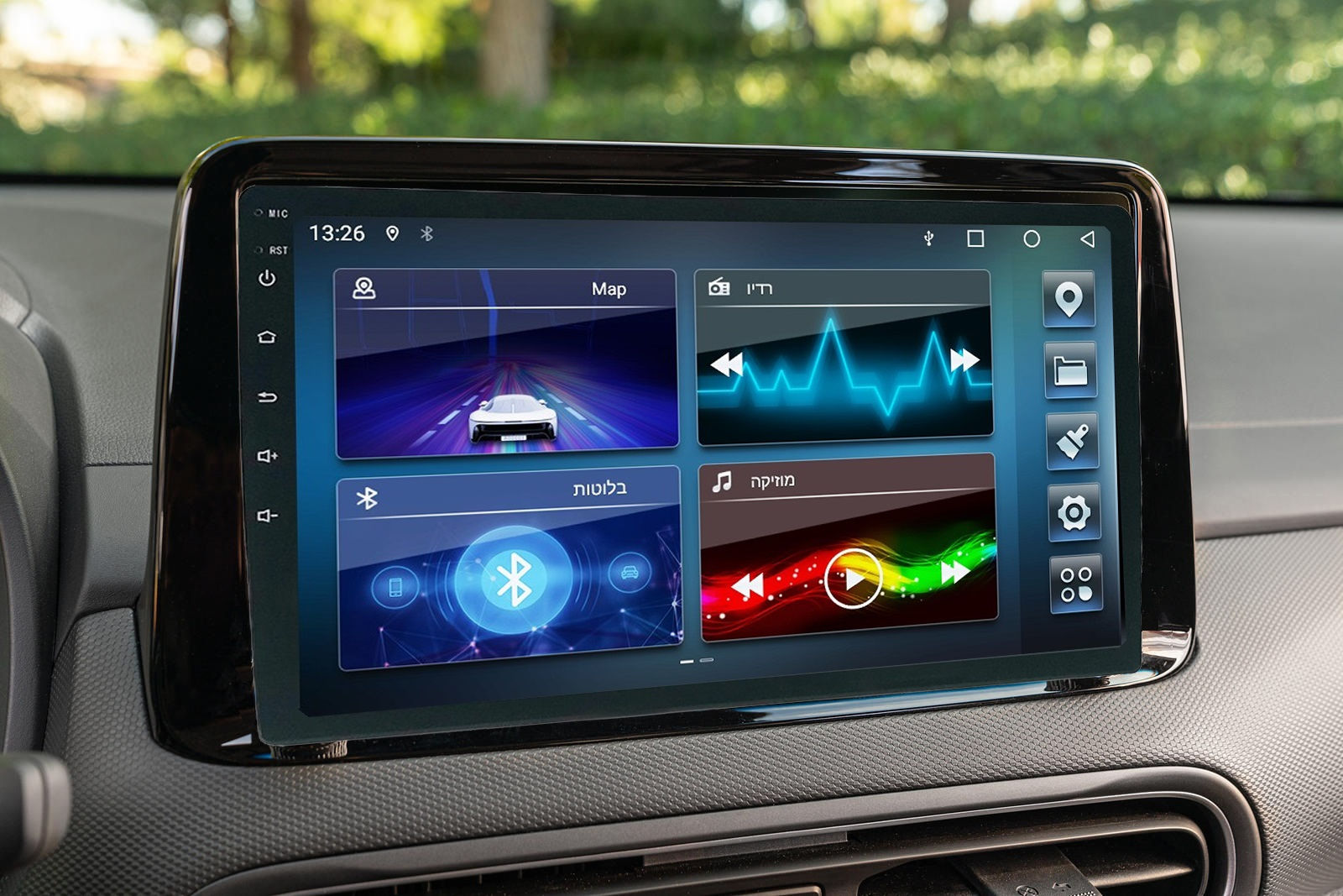 מערכת מולטימדיה תואם מקור מסך 10 אינץ HYUNDAI KONA 2017-2022 ANDROID 10