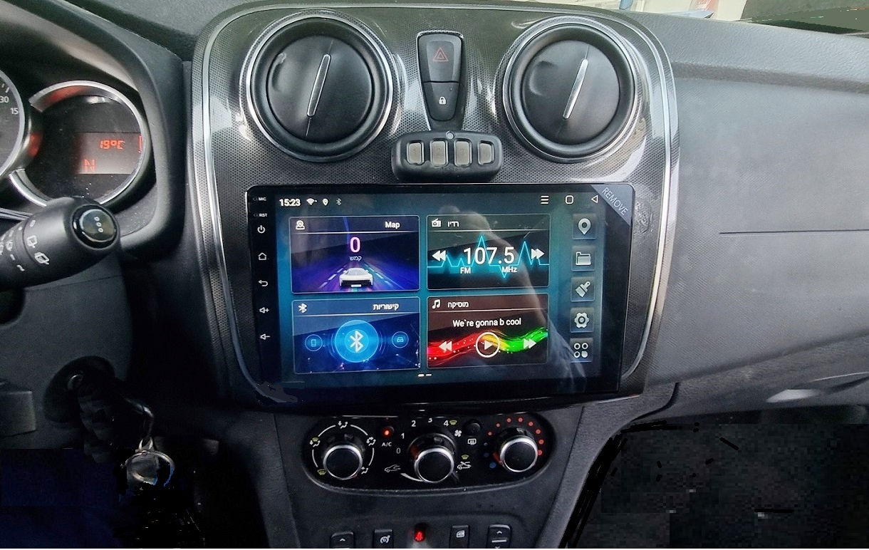 מערכת מולטימדיה תואם מקור מסך 9 אינץ DACIA SANDERO 2018 ANDROID 10