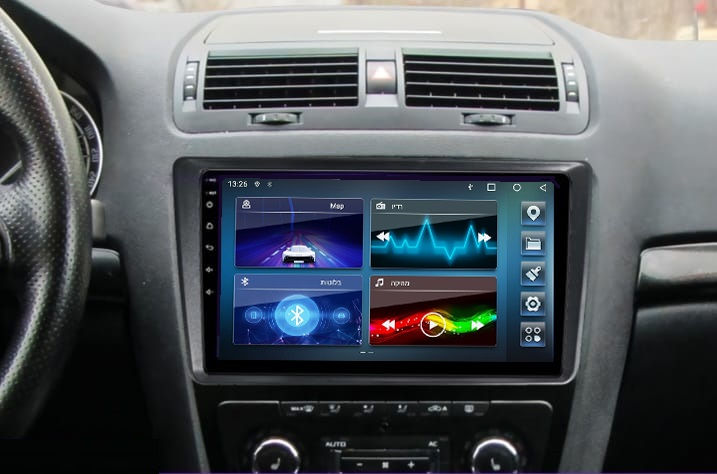 מערכת מולטימדיה תואם מקור מסך 10 אינץ SKODA OCTAVIA 2004-2014 ANDROID 10