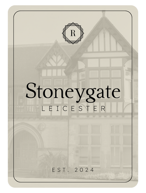 Vintage-style mockup showing Stoneygate, Leicester, the location of Reformer Studio.