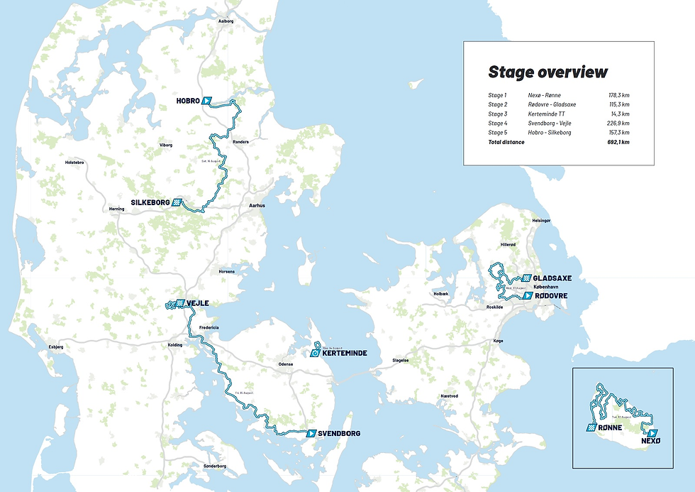 Parcours du Tour du Danemark 2025
