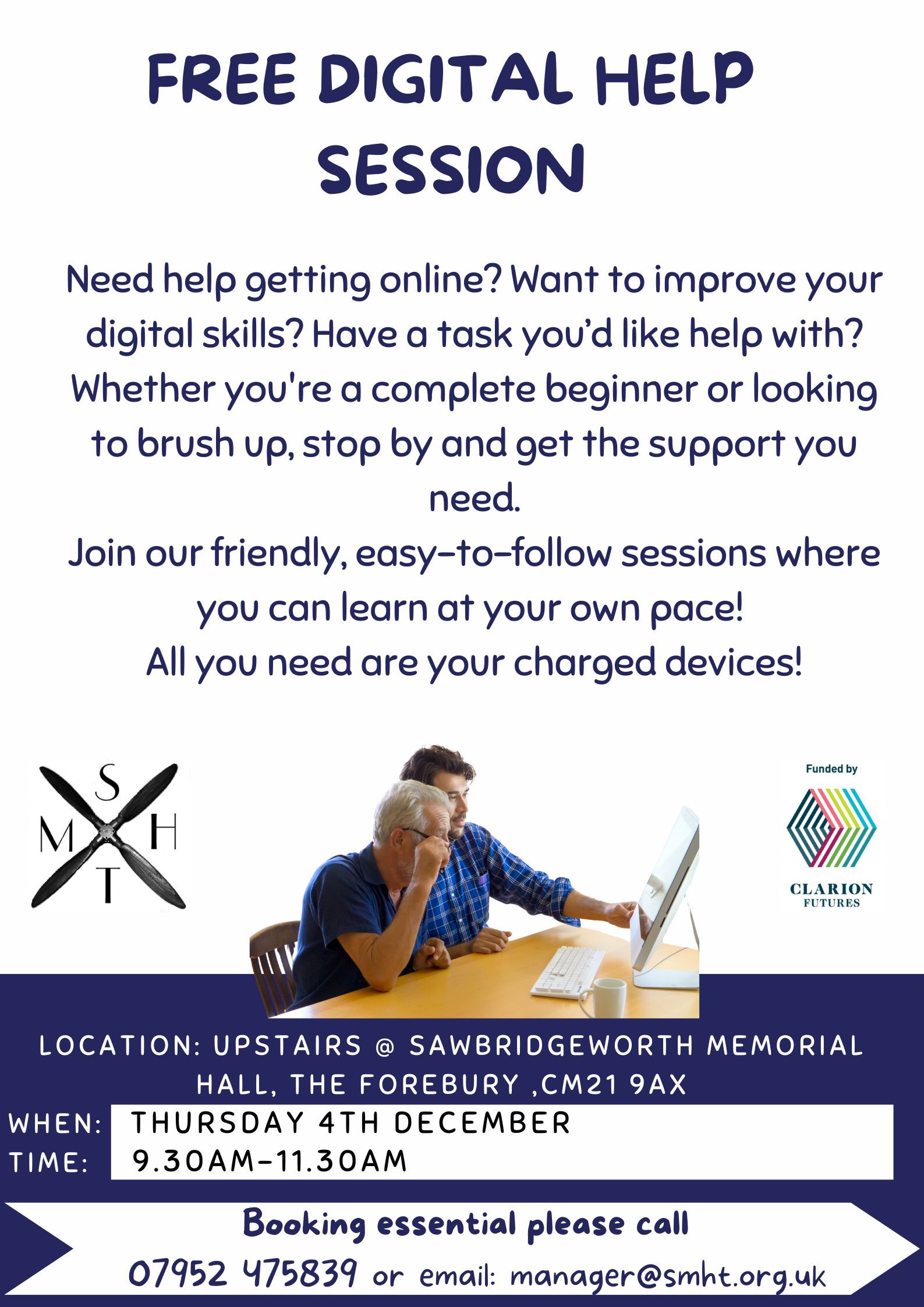 Tech Help Sessions FREE Digital Help Session December | SMHT