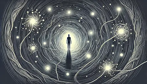 DALL·E 2025-01-23 10.59.59 - A hand-drawn style illustration depicting an inner void with