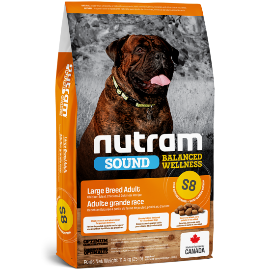 NUTRAM -  S8 Recette de poulet et flocons d'avoine (Grande race)