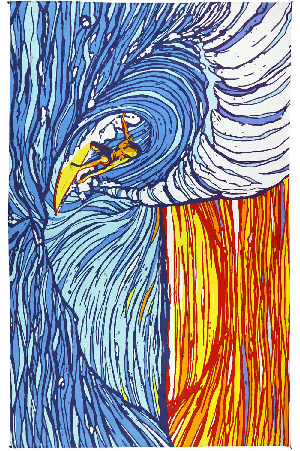 SUNSET SURFER TAPESTRY